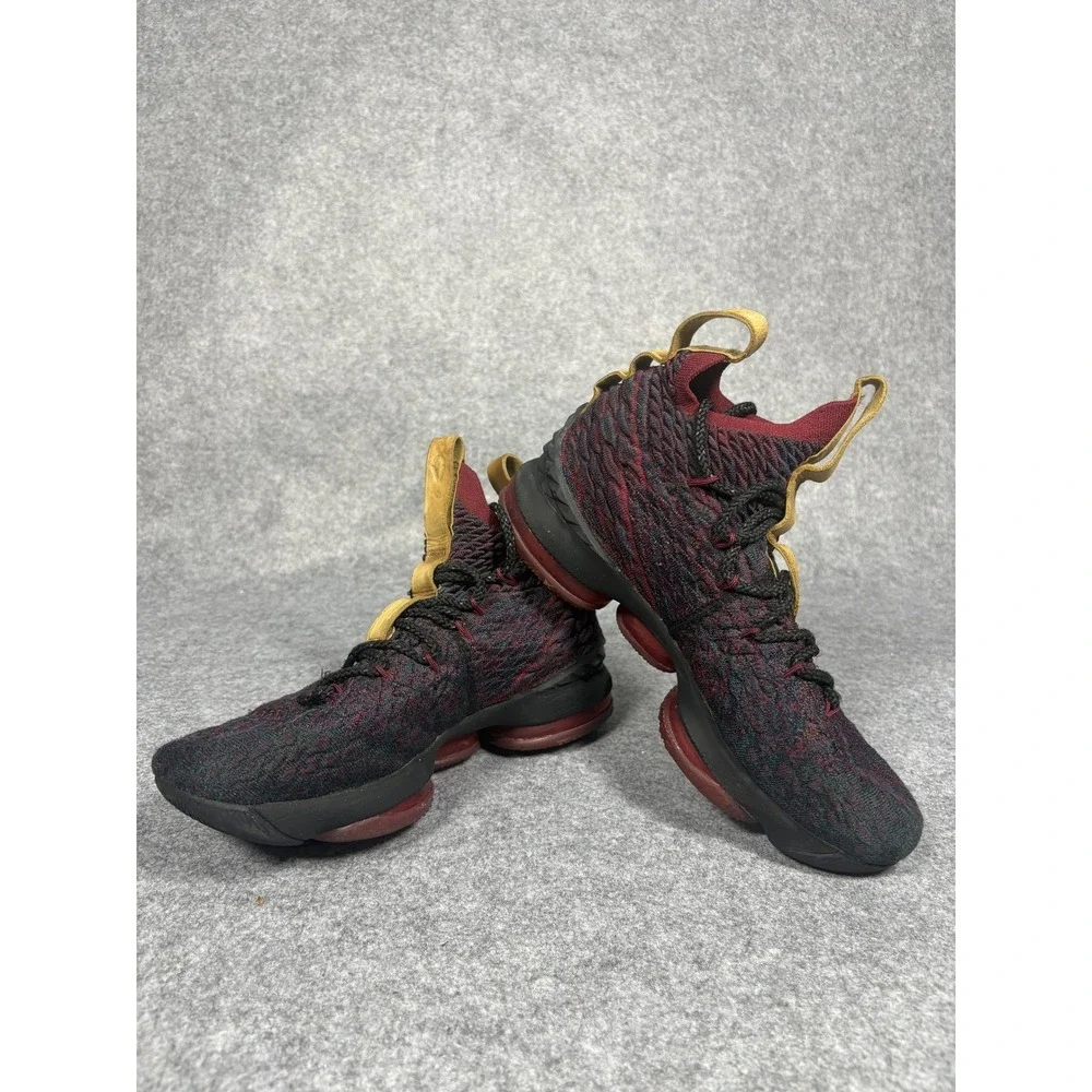 Nike LeBron 15 New‎ Heights Basketball Shoes 7Y Burgundy Navy BattleKnit